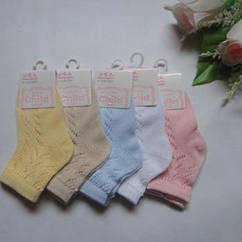 Clearance 6 pairs free shipping Xiaolongren baby socks cotton socks baby mercerized cotton fishnet socks ຖົງຕີນເດັກນ້ອຍ