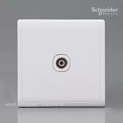 Schneider Pieno Fengshang (white)Single with shielding cover TV socket(with one branch)TV