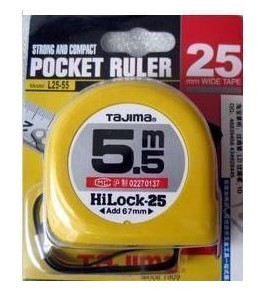 (TaJIMa) Field Island L25-55 Measuring Tape Field Island 5 5 m Tape Measure Manual Locking Steel Measuring Tape-Taobao