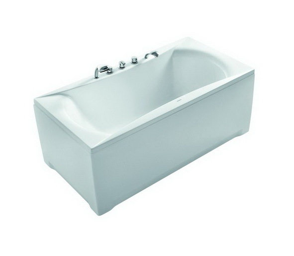 Meghahua MJ-1533SQ acrylic five gold pieces double skirt bathtub right 