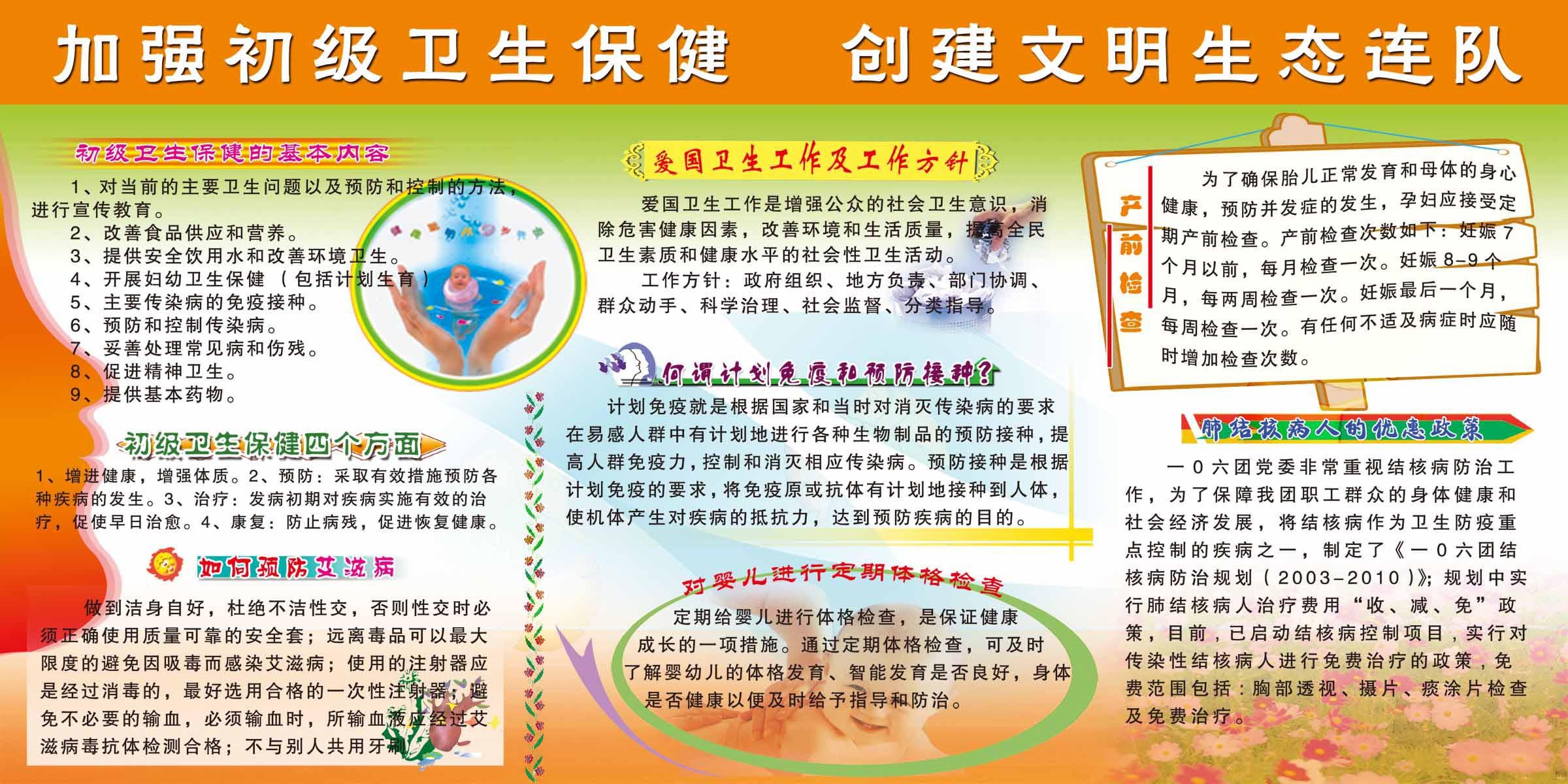 海报印制93素材健康展板368加强初级卫生保健