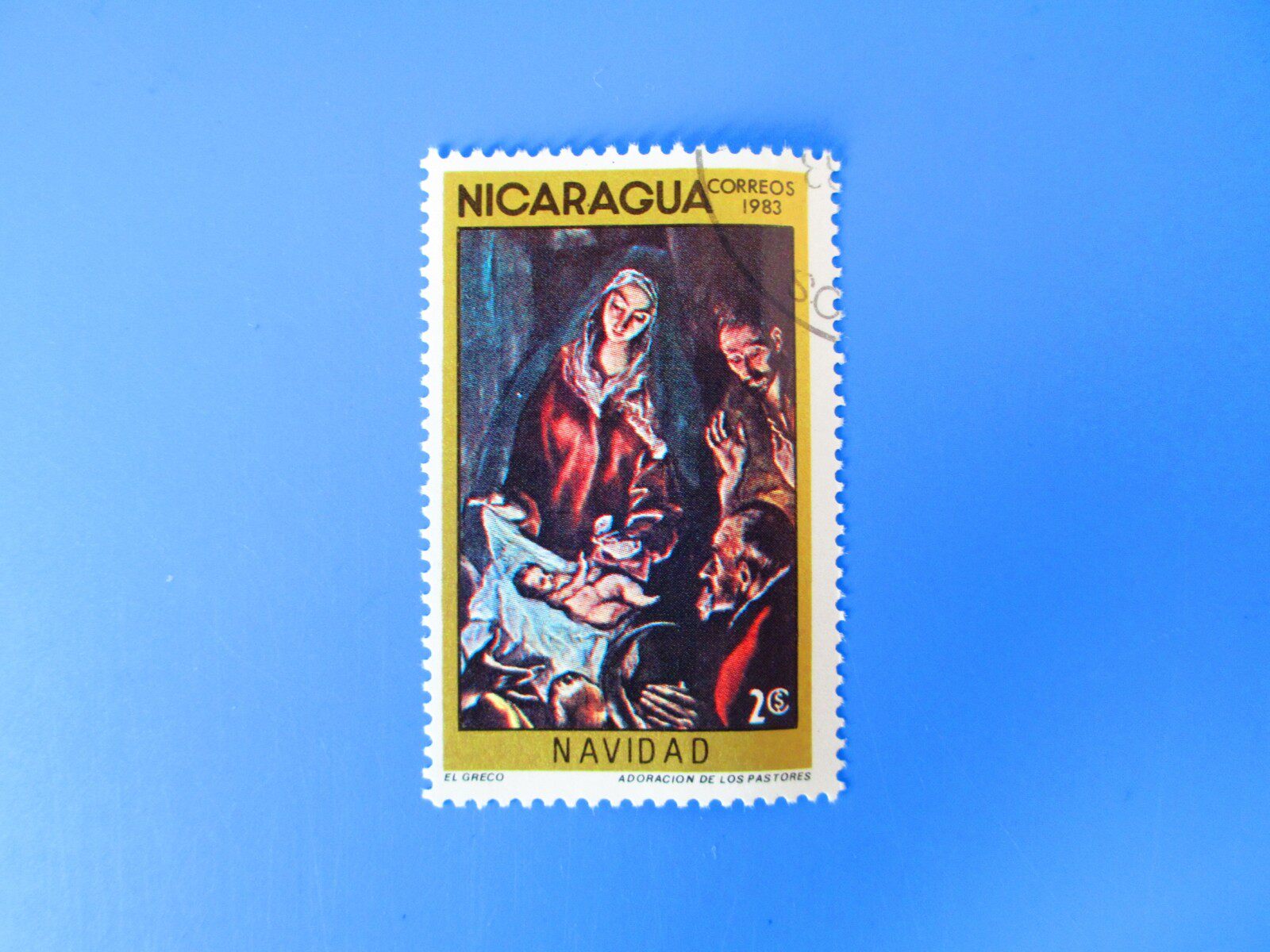 Foreign stamp Nicaragua 1983 Christmas Three kings to head to cover 1 full RMB18
