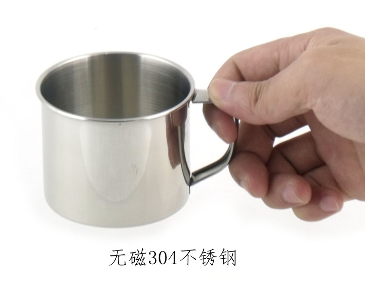 Thickened 304 stainless steel small number with handle coffee cup Kindergarten small tea cup Children's water glass high quality