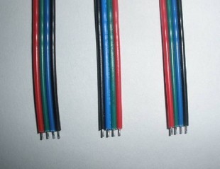 22#4P color wire red green blue and black open 3MM on tin LED lamp line