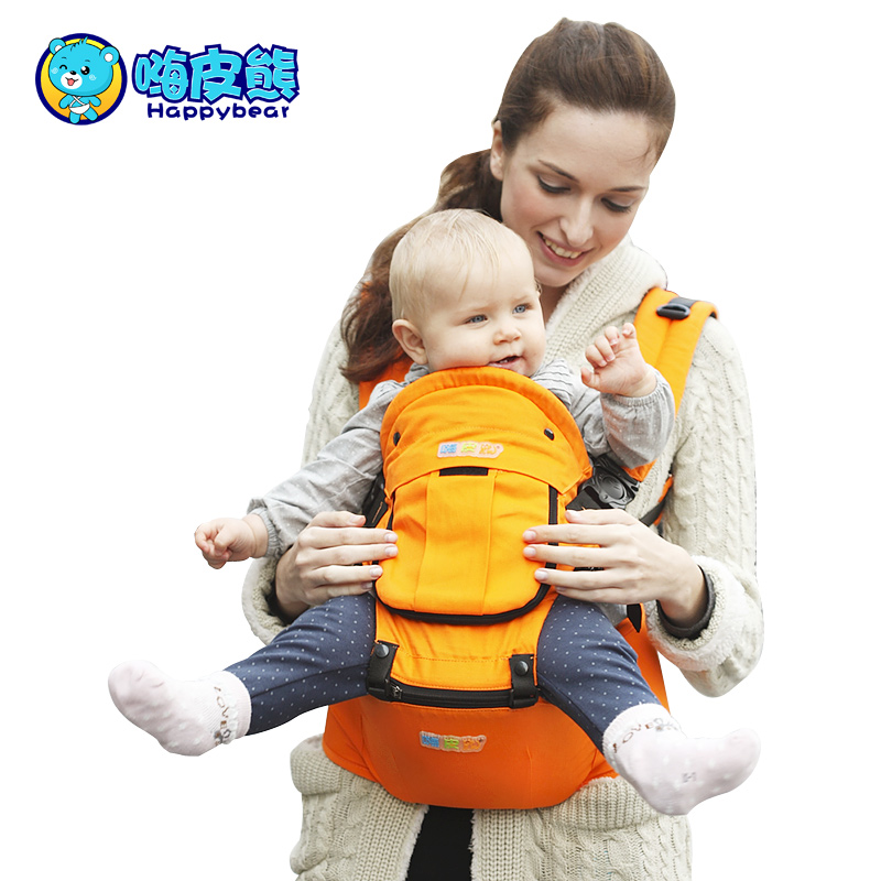Hi leather bear four seasons universal single shoulder multi-function baby waist stool pure cotton baby carrier