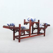 Haolin Xuan Old Mahogany Big Red sour branch five steps Bogudo treasure home furnishings tea rack