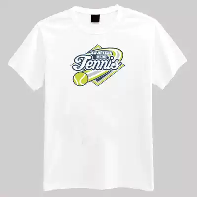 Quick-drying sweat-absorbing breathable tennis suit T-shirt short-sleeved shirt jersey sportswear casual wear peripheral round neck