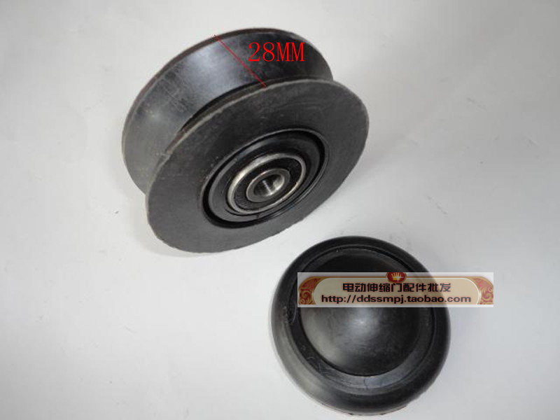 Automatic door wheel electric telescopic door row wheel double track nylon angle wheel telescopic door fitting door row