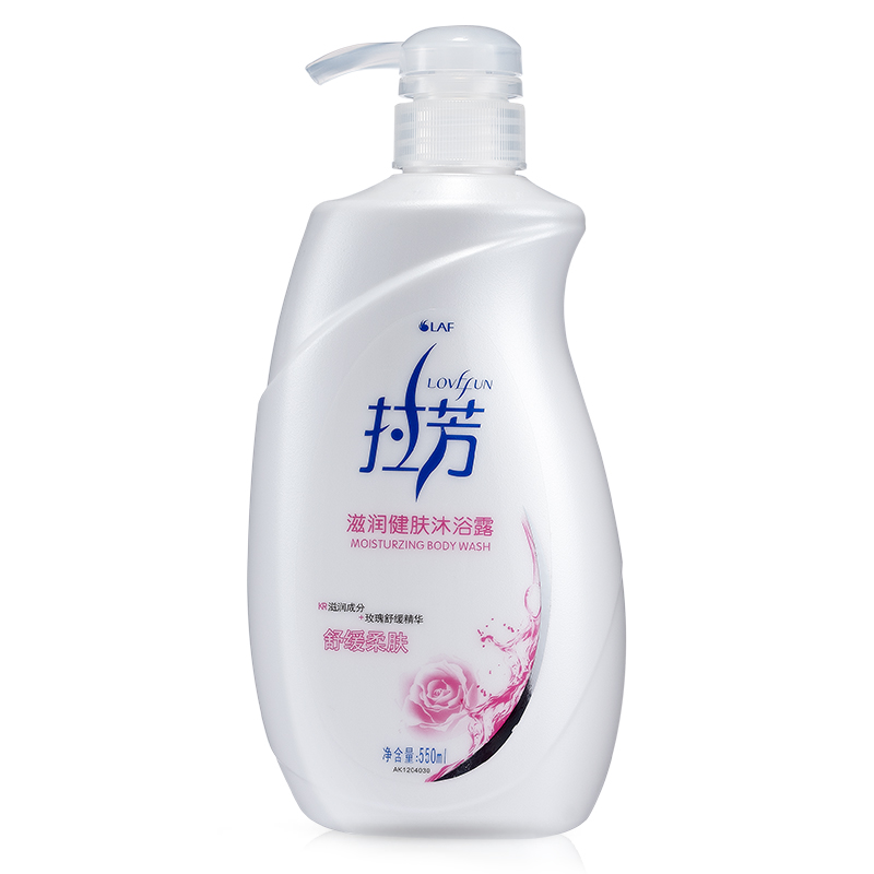 拉芳舒缓柔肤沐浴露550ml 泡沫沐浴乳 保湿控油滋润健肤 玫瑰香型
