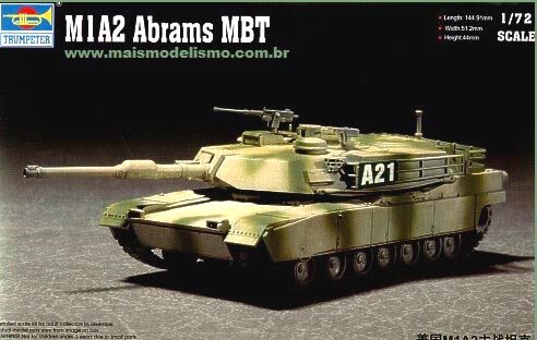 Small number hand 1:72 US M1A2 Abrams main battle tank 07279 assembly model