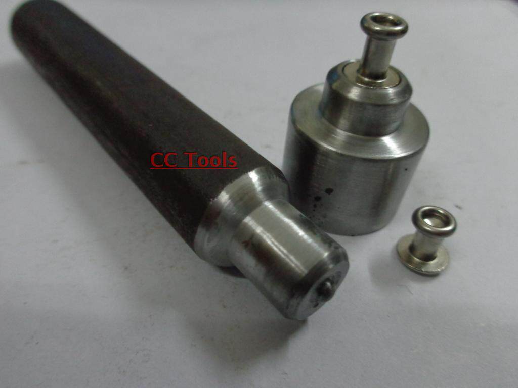 4MM -- Series: Anti-edge punching base hand knocks half hollow rivet chrome steel tool hollow nail pipe diameter: