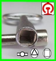 Water valve key door lock triangle key faucet front valve key inside four corners tap water valve key