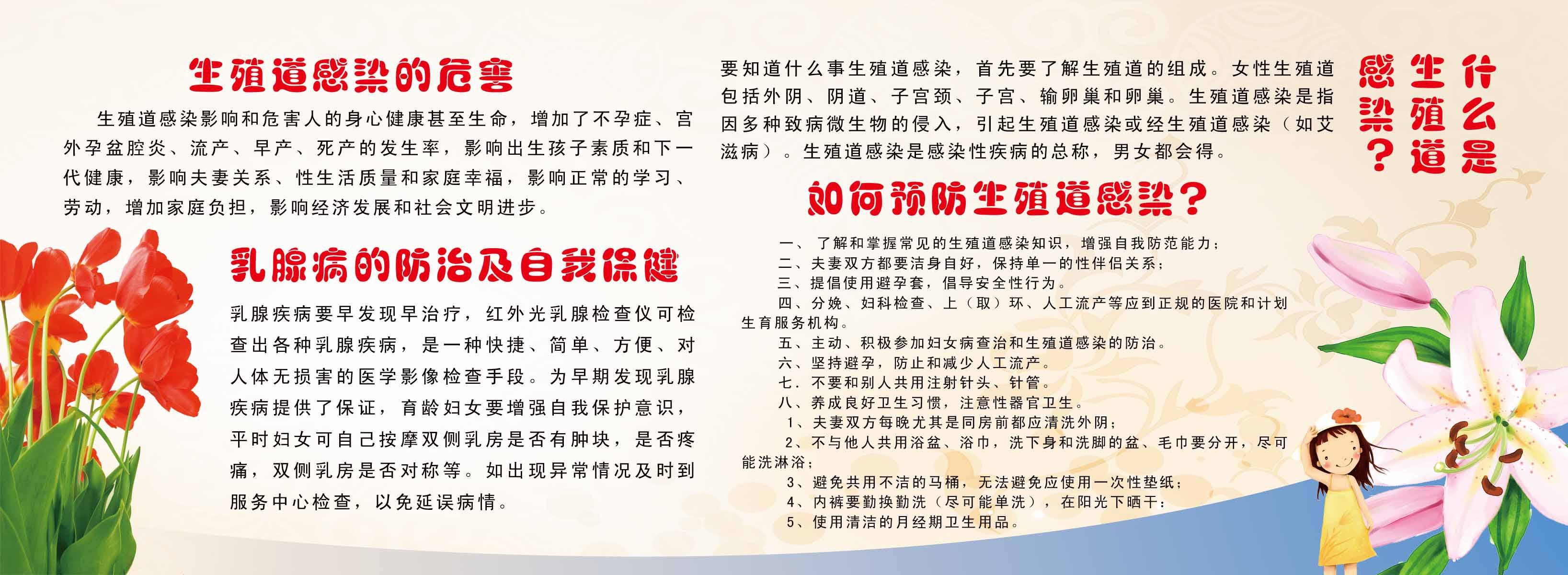 海报印制93素材健康展板201生殖道感染的危害