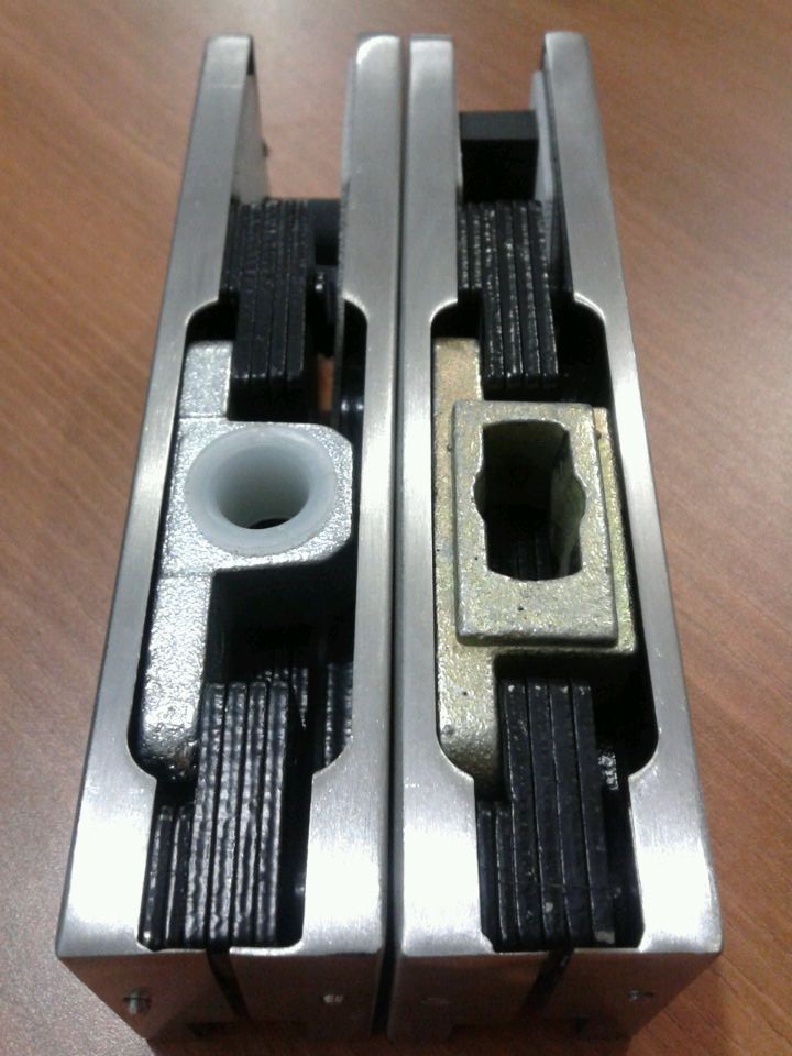 Large thickened ground spring glass on the door clamp Frameless glass door Clip Clip 15mm glass clip accessories