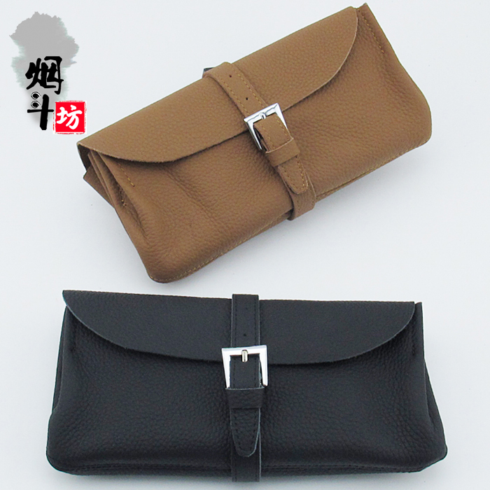  Handmade Custom Tobacco Bucket Bag Head Layer Cow Leather Two Tobacco Bucket Packs 2 Bucket Packs of Tobacco Fighting Utensils