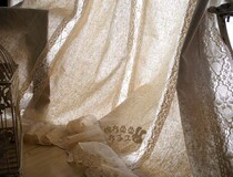 Expect and wait in despair in Napoli Twilight ~~ rustic style thickened washed linen