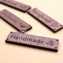 DIY Handmade Patchwork Material Retro Made Old Solid Wood Trademark Handsewn Wood Label Signage Wood wood Label