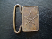 B0052 Jianguo before and after 8-one belt buckle brass good pint