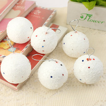 Qixuan Christmas decorations Christmas tree pendants dress up snowball ornaments window scene layout props