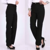 Рабочие черные штаны, свободный прямой крой