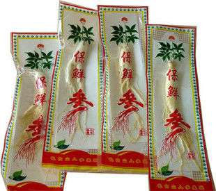 Long White Hills Ginseng Fresh Ginseng Fresh Ginseng Fresh Ginseng White Leather Ginseng Bubble Wine Saucepan Soup tea Two sacks