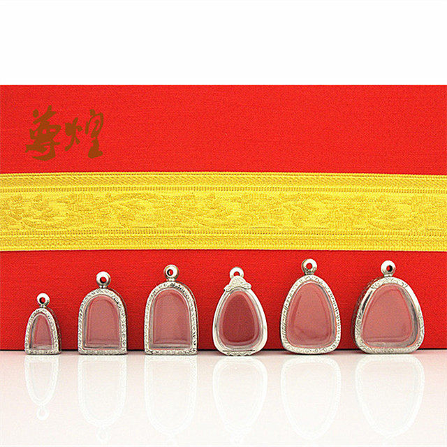 Revered Thai Buddha's special pure steel sculpted flower shell must be made of Buddha's four sides ShenzhuatheBuddha medal necklace shell Buddha plate