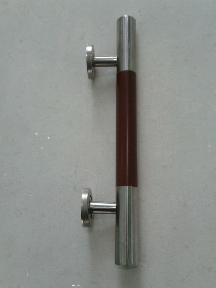 Single Side Handle Wooden Door Gate Hotel KTV Pull Handle Stainless Steel Handle Big Door Handle Wood Grain Color Handle