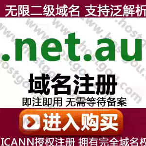 net au domain name registration support pan-analysis foreign trade Australia name domain meter 2 years purchase price