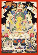 Semi-handmade decorative semi-handmade Buddha portrait Tantric Manjusri Bodhisattva photo paper double-sided plastic seal 007