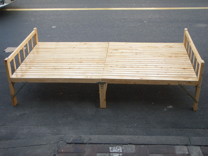 Special price Cedar folding bed Solid wood folding bed Single double bed Wood folding bed 80cm