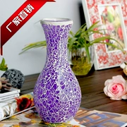 Bình thủy tinh khảm châu Âu hiện đại tân gia - Vase / Bồn hoa & Kệ