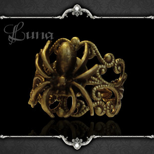 Gloria ｜ Murderer handicraft ring punk European and American retro Gothic vampire spider rock