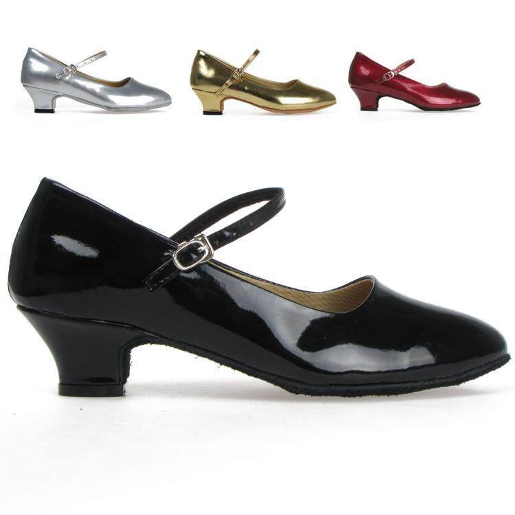 New Adult Women's Square Dance Shoes Dance Shoes Gel Bottom Morden Shoes 30% Heel Dancing Shoes Latin Dance Ballroom Tango