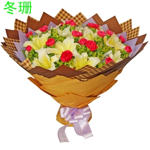 母亲节感恩教师节探望康乃馨百合同城鲜花速递苏州泰兴南通金坛市