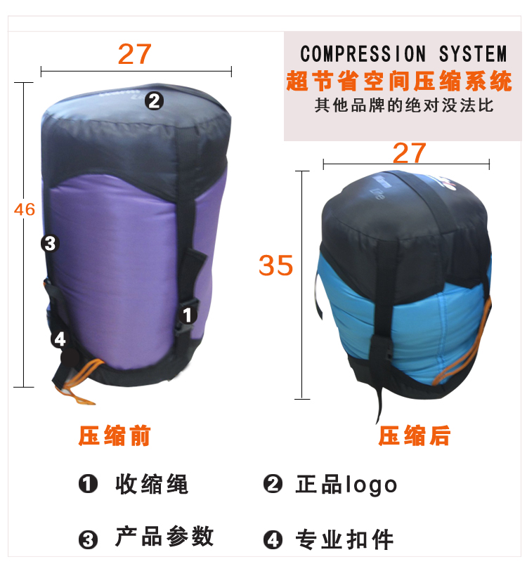 Polyester fiber cloth sleeping bag compressed bag storage bag storage bag sundry bag bag bag outdoor supplies small accessories