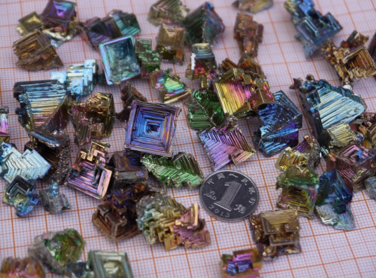 PiFa small piece of high-quality bismuth crystal color metal crystal element Mineral collection gift 50 gr up-Taobao