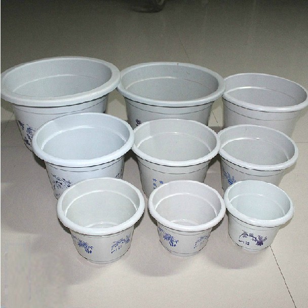 塑料花盆 加厚花盆 梅兰竹菊四面印花 大号花盆 规格齐全
