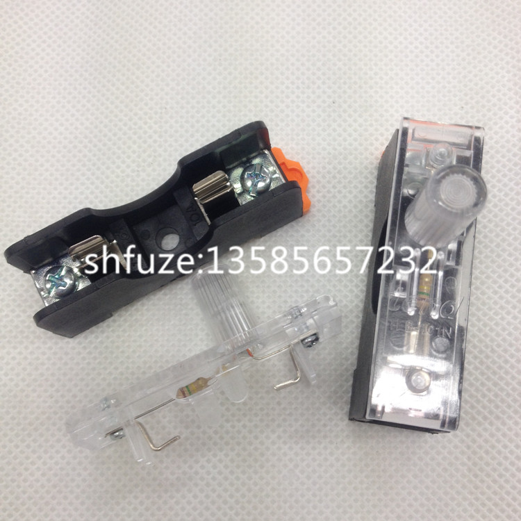 Taiwan's Skyway Rail-style fuse holder TFBR-101TFS-101 fuse with lamp 10A 24220 V