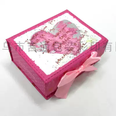 Pink bow box gift box custom jewelry box box gift box custom