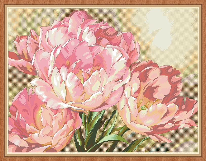 Dim35175 Tulip Trio Paper embroidered figure 8 pages 128g Colour spray cans paper Print