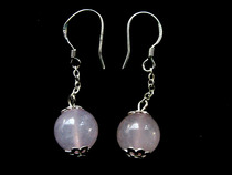 Natural crystal 925 silver jade ear decoration Limited clearance sales fast steal oh drop powder beeping