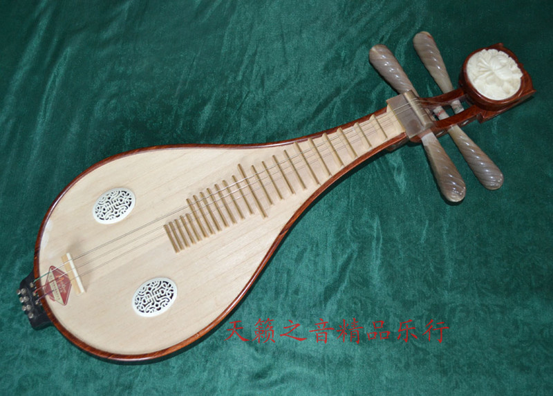 Professional mahogany white horn Liuqin Laos red rosewood Lezhiyang musical instrument Professional Liuqin