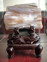 (Shan Xiqi Gallery)Cornucopia of ice windfall Myanmar tree fossil wood jade shop decoration 91899#