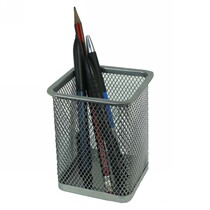 Anti-rust iron mesh pen holder barbed wire office supplies pen holder Home Office square pen holder small black