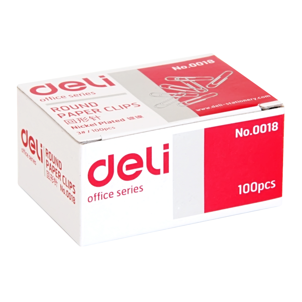 Deli 0018 silver metal paper needle paper needle financial use products office use boxed 100 pieces