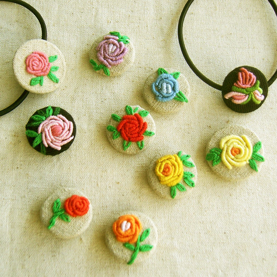 Embroidery material bag rose Hairband Mori small hairpin do it yourself Holiday Gift 10 optional