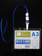 Suit Plastic Hook Ribbon With Small A3 Hard Gum Cover Rope Chest Card Certificate Card Chest Card Work Certificate Factory Card