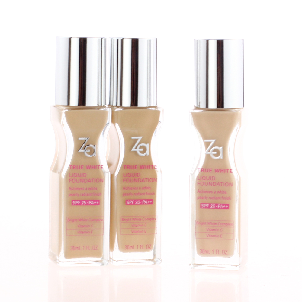 专柜ZA新能真皙美白粉底液30mlSPF25PA++120毛孔细致防晒隔离