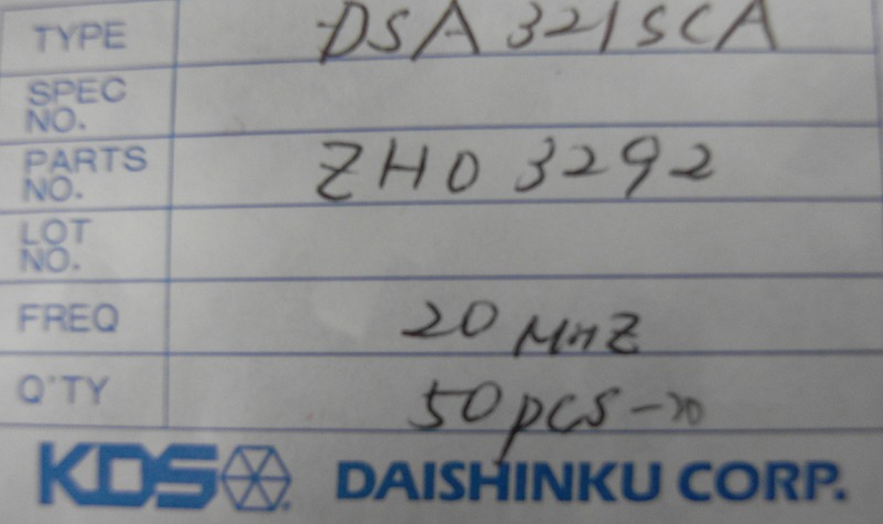 20MHZ TCXO DSA321SCA KDS brand with press-control original dress
