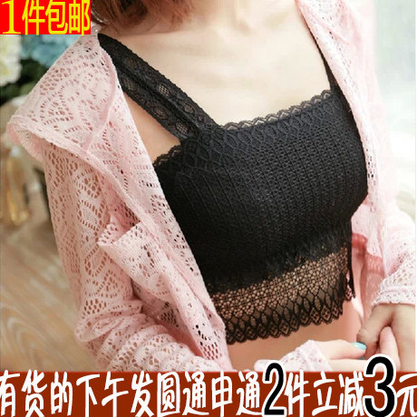 Summer and autumn lace wrapped chest anti - walking band with large cork and corner with small vest female thin